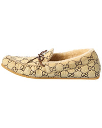 Gucci Gucci Driver Wool & Leather Loafer