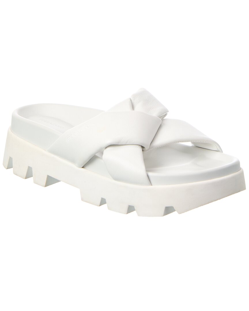 Ferragamo Air Lug Leather Sandal