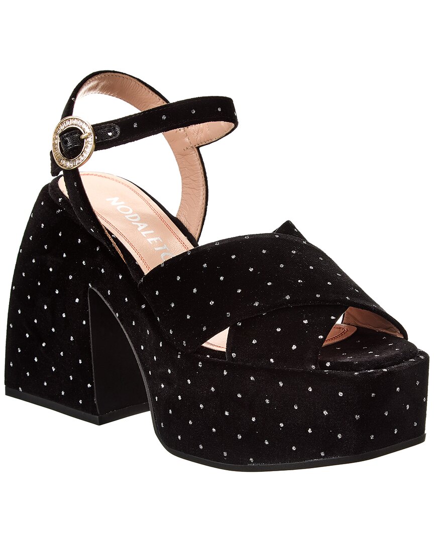 Nodaleto Bulla Joni Velvet Platform Sandal Black