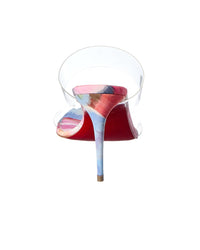 Christian Louboutin Just Nothing 85 Vinyl & Canvas Sandal