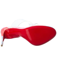 Christian Louboutin Just Nothing 85 Vinyl & Canvas Sandal