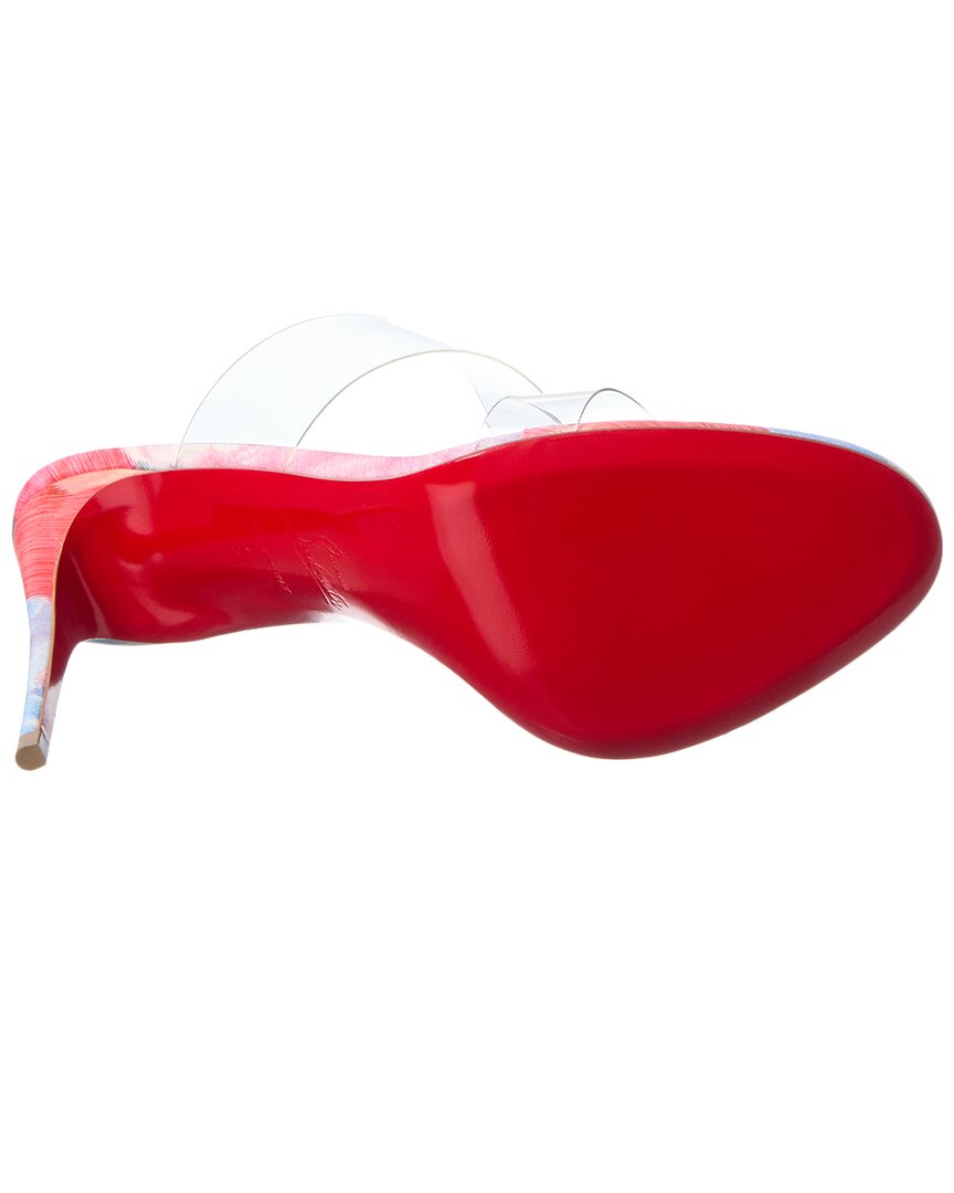 Christian Louboutin Just Nothing 85 Vinyl & Canvas Sandal