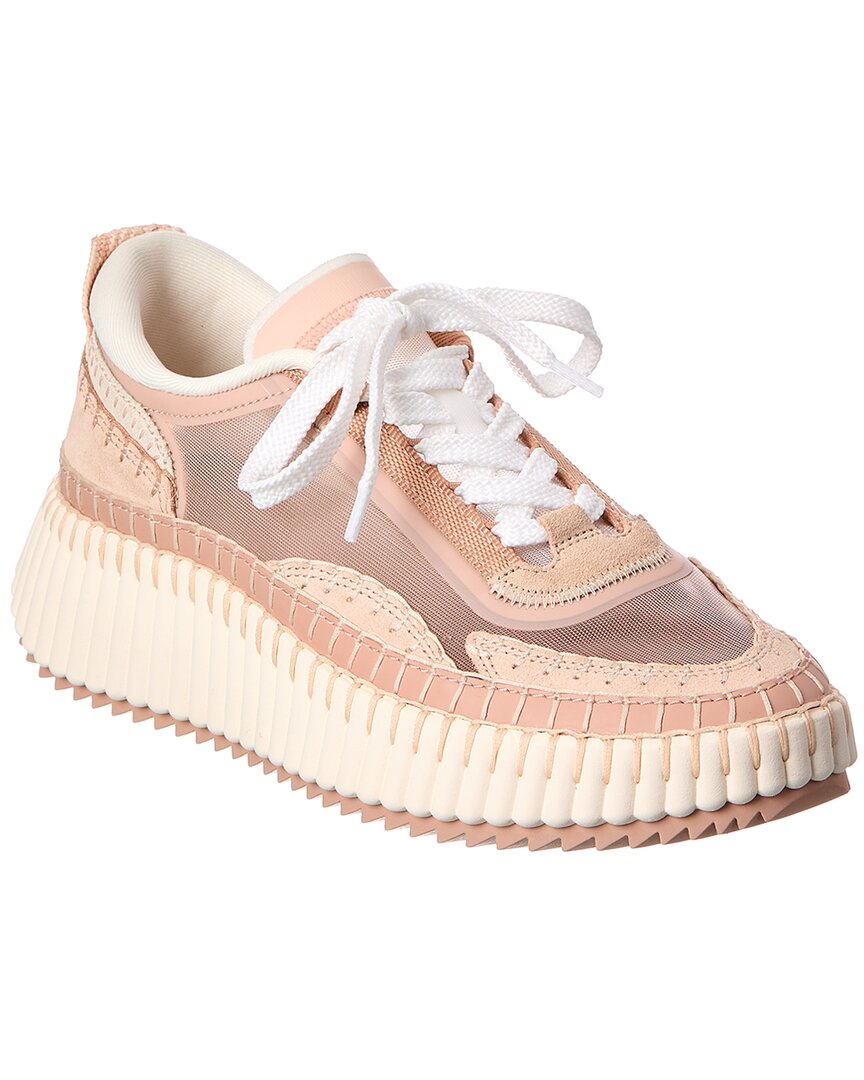 Chloé Nama Nylon & Suede Platform Sneaker