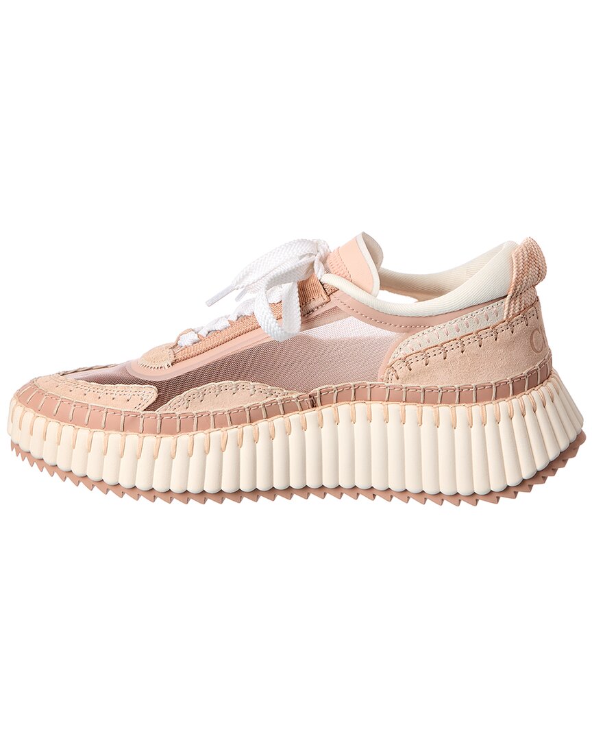 Chloé Nama Nylon & Suede Platform Sneaker