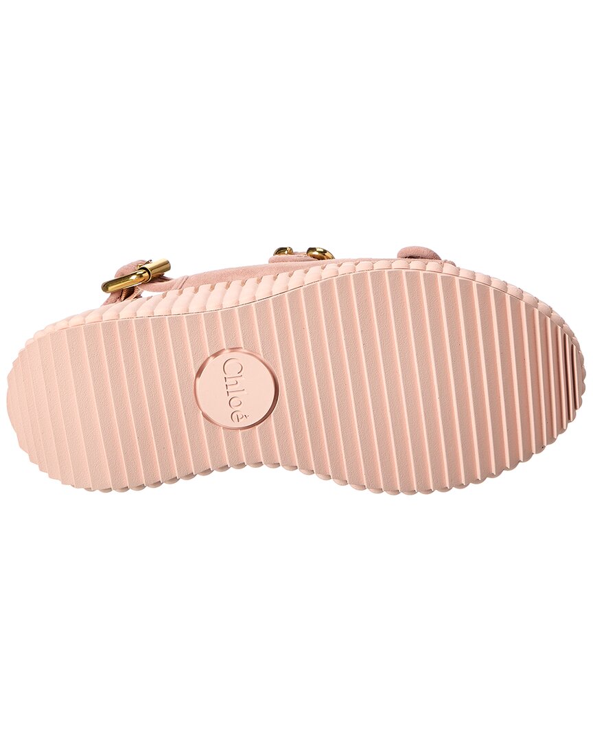 Chloé Nama Suede Wedge Sandal