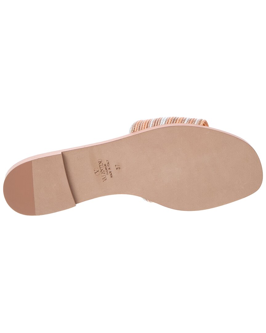Valentino Vlogo Signature Leather Sandal