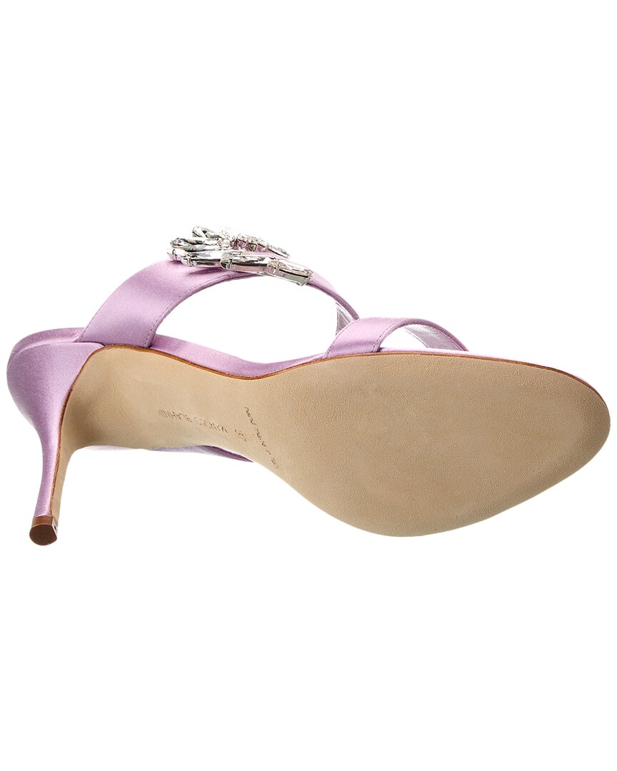 Manolo Blahnik Chivela 90 Satin Sandal – Bluefly