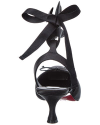 Christian Louboutin Cassia Lace-Up 55 Satin Slingback Pump