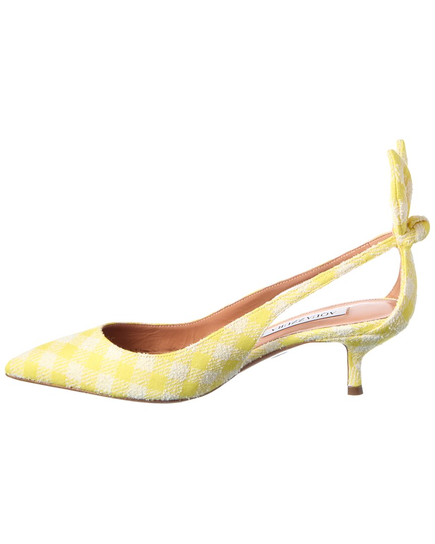 Aquazzura Canvas & Leather Pump