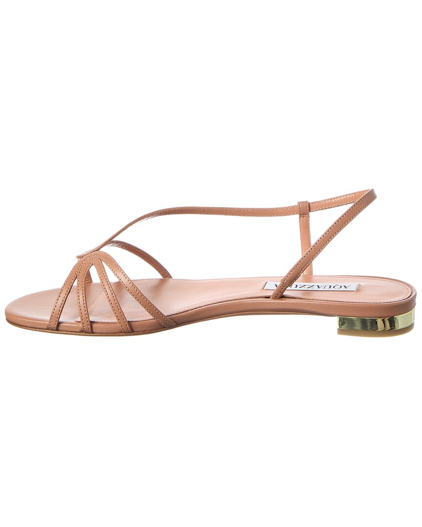Aquazzura Logo Leather Sandal