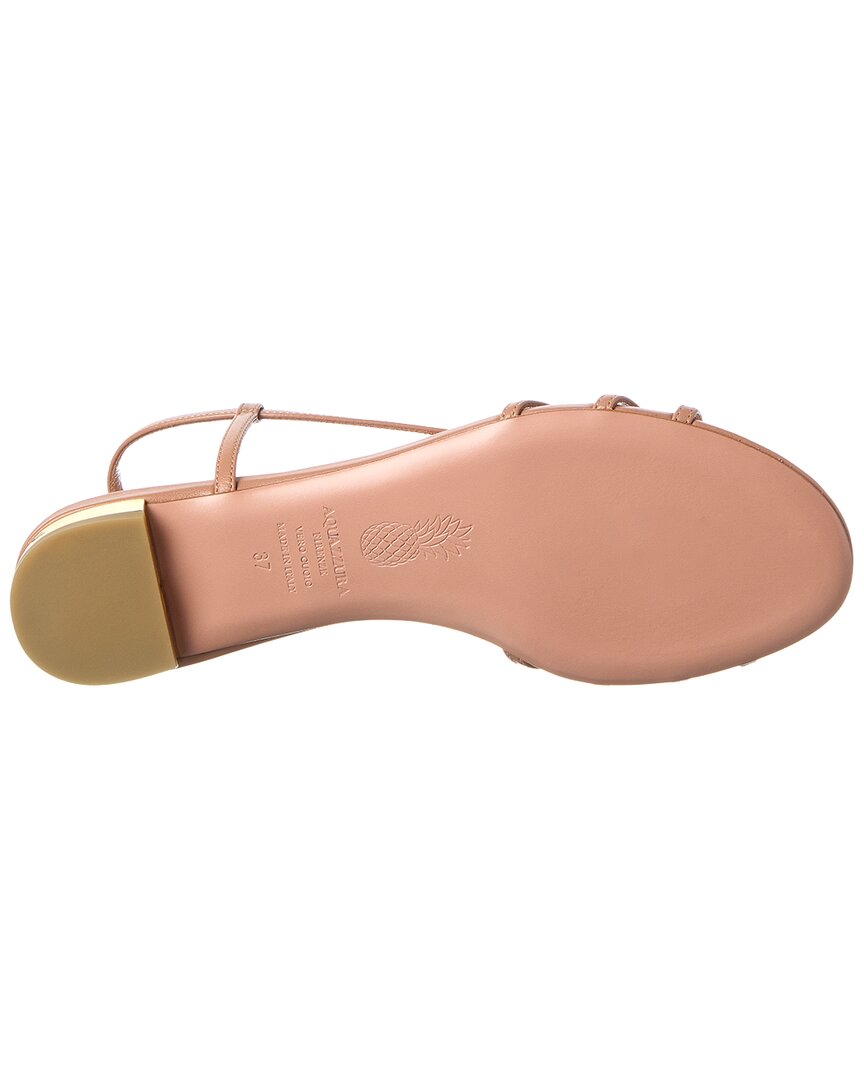 Aquazzura Logo Leather Sandal