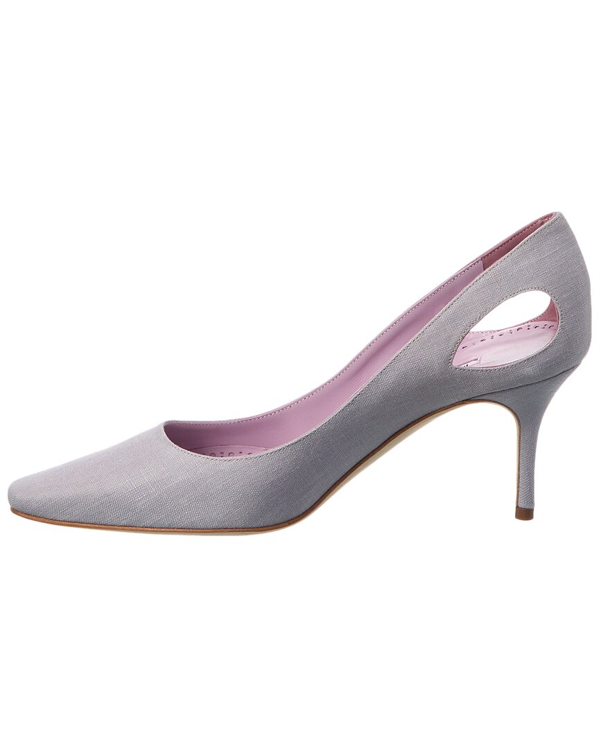 Manolo Blahnik Toplaca 70 Linen Pump – Bluefly