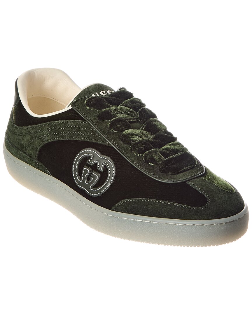 Gucci G75 Velvet & Suede Sneaker
