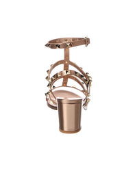 Valentino Rockstud Caged 60 Leather Ankle Strap Sandal
