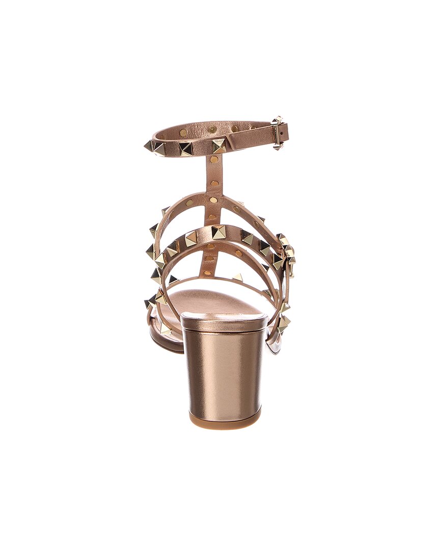 Valentino Rockstud Caged 60 Leather Ankle Strap Sandal