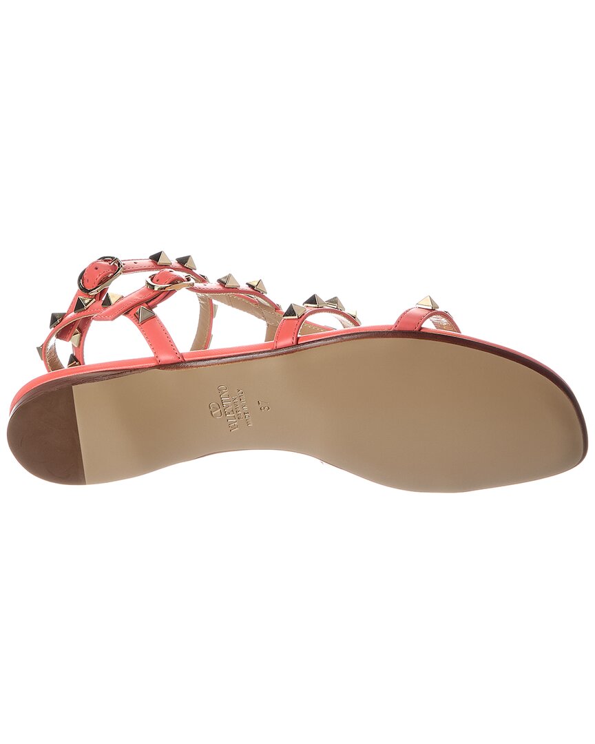 Valentino Rockstud Caged Leather Ankle Strap Sandal