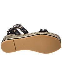 Valentino Rockstud 45 Leather Wedge Sandal