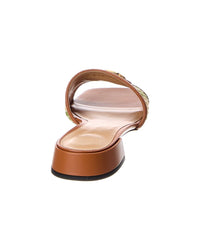 Valentino Vlogo Signature 20 Straw & Leather Sandal