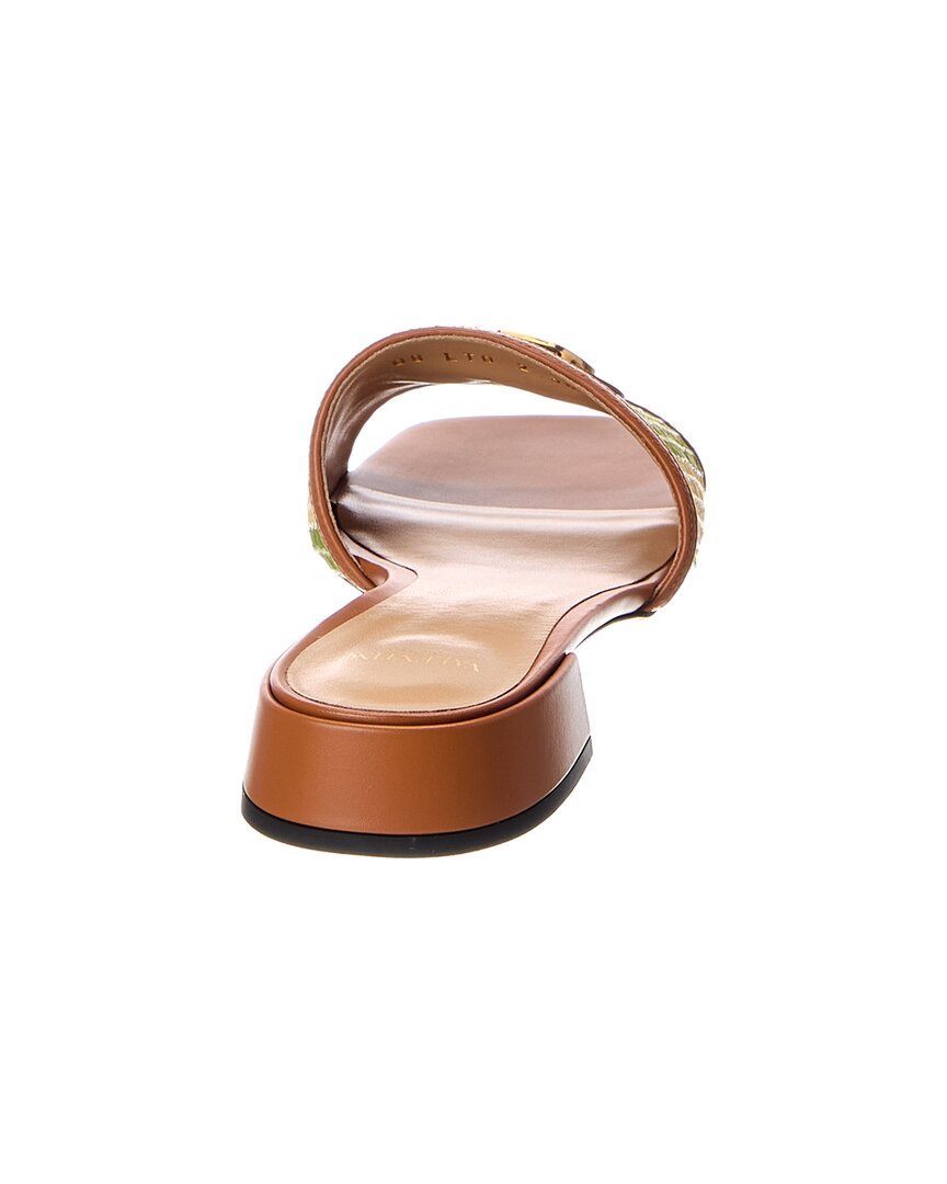 Valentino Vlogo Signature 20 Straw & Leather Sandal