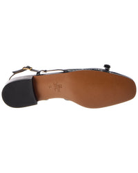 Valentino Valet Du Roi 25 Mesh & Leather Slingback Ballet Flat