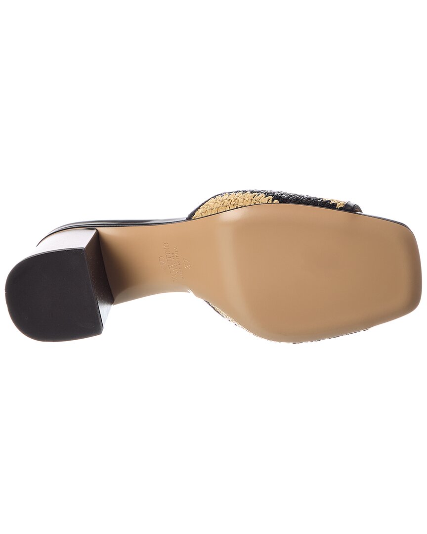 Valentino Vlogo 60 Straw & Leather Sandal