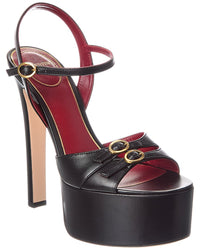 Valentino Vlogo 145 Leather Platform Sandal