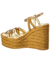Valentino Vlogo Signature 120 Leather Wedge Sandal