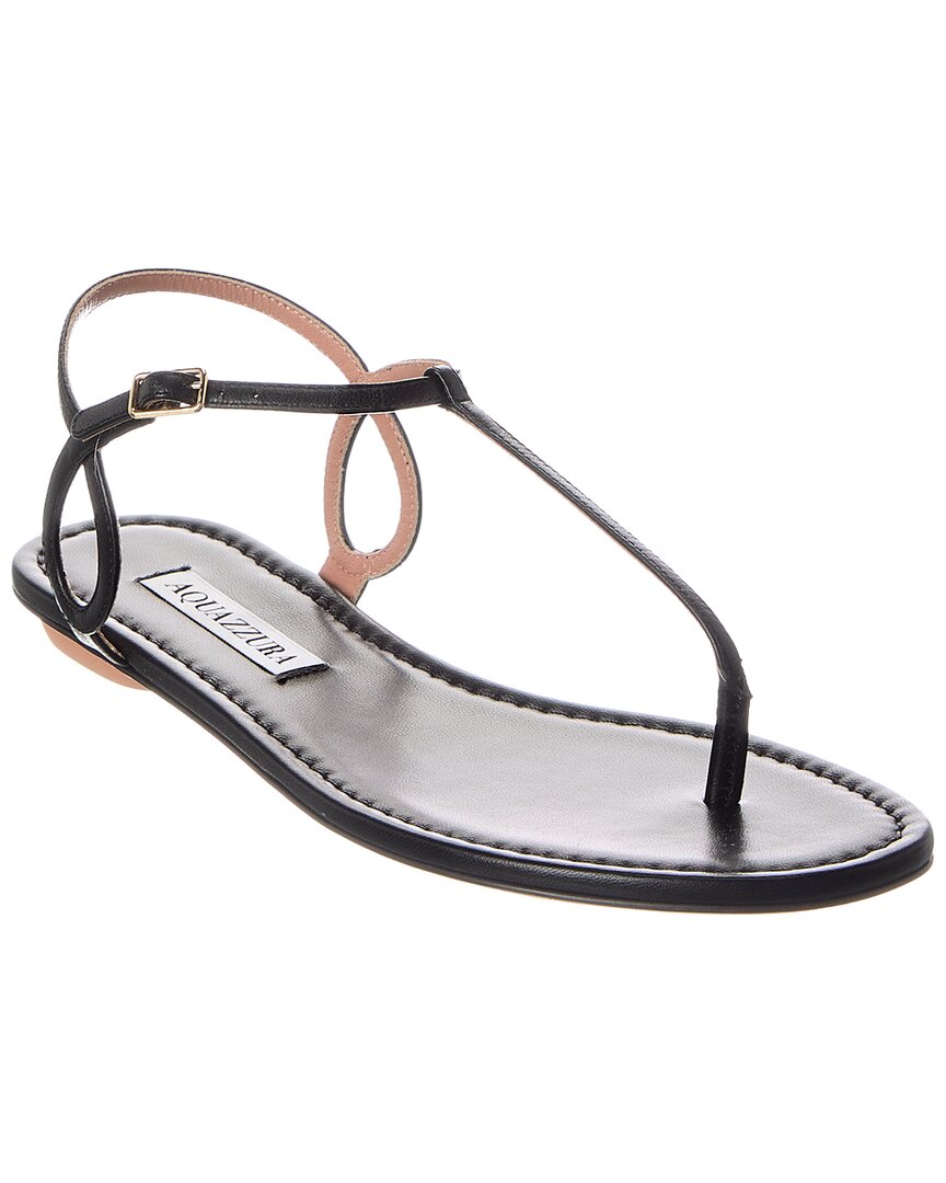 Aquazzura Logo Leather Sandal
