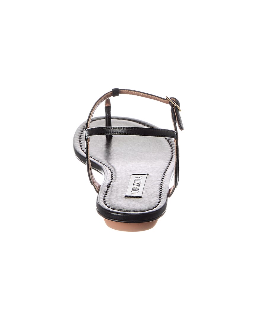 Aquazzura Logo Leather Sandal