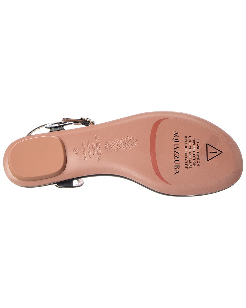 Aquazzura Logo Leather Sandal