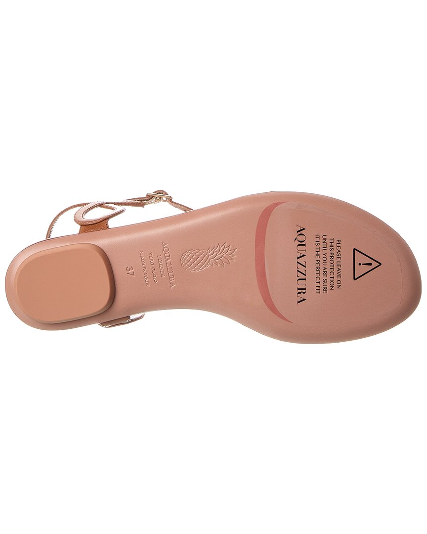 Aquazzura Logo Leather Sandal