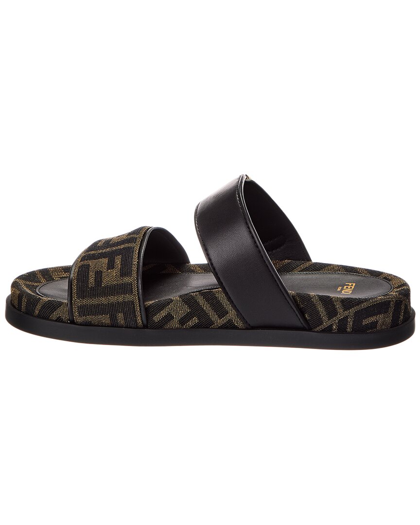 FENDI Dnu Inv Dnu Inv Fendi Feel Ff Jacquard & Leather Sandal