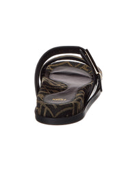 FENDI Dnu Inv Dnu Inv Fendi Feel Ff Jacquard & Leather Sandal