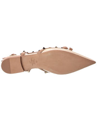 Valentino Valentino Rockstud Bow Patent Slingback Ballerina Flat