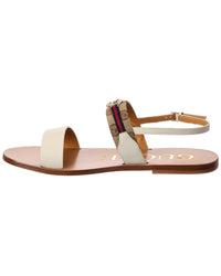 Gucci Gucci Interlocking G Gg Canvas & Leather Sandal