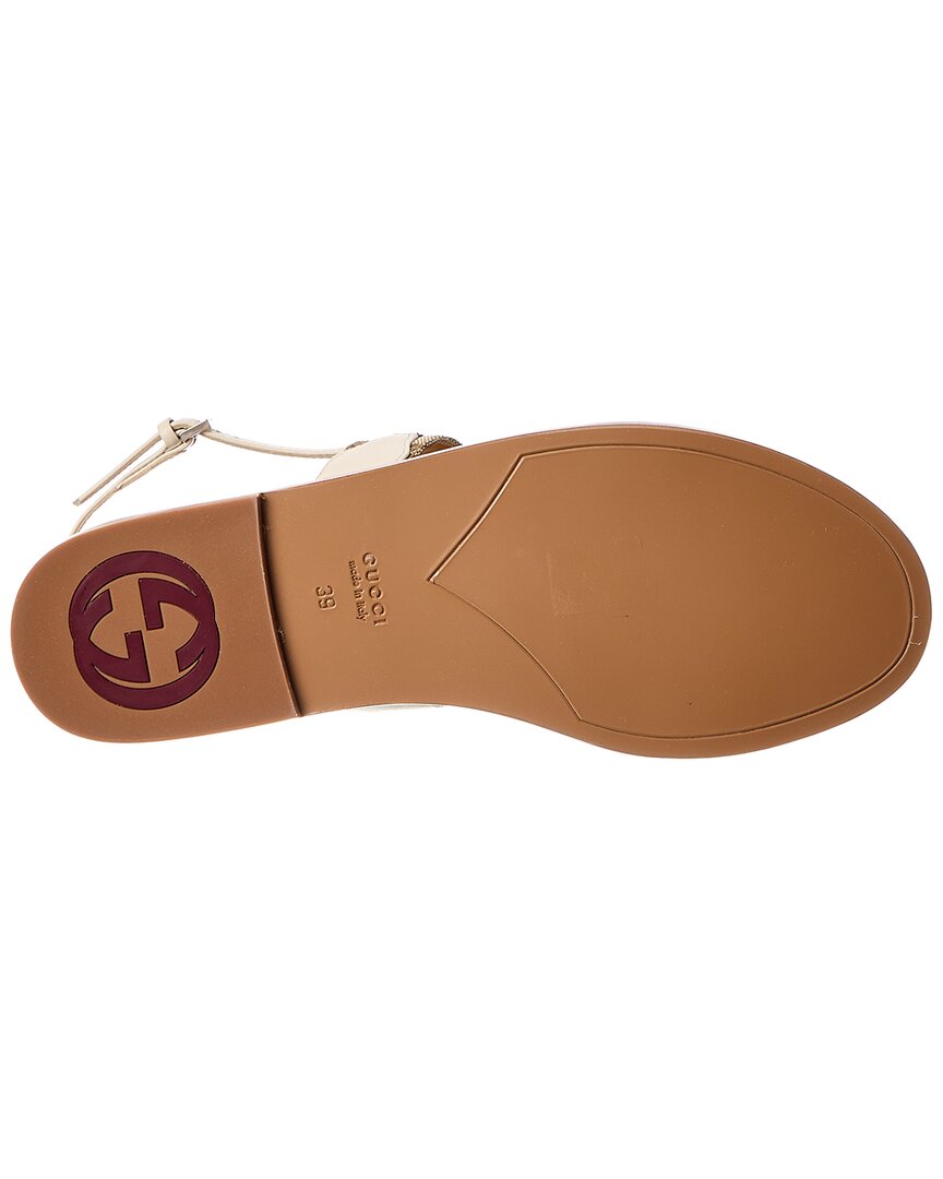 Gucci Gucci Interlocking G Gg Canvas & Leather Sandal