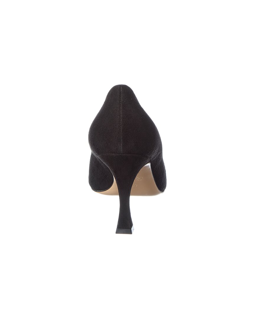 Gucci G Interlocking Suede & Crystal Pump