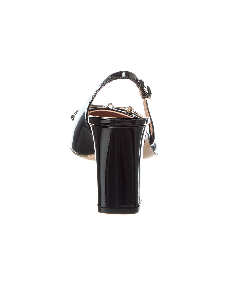 Gucci Horsebit Patent Slingback Pump