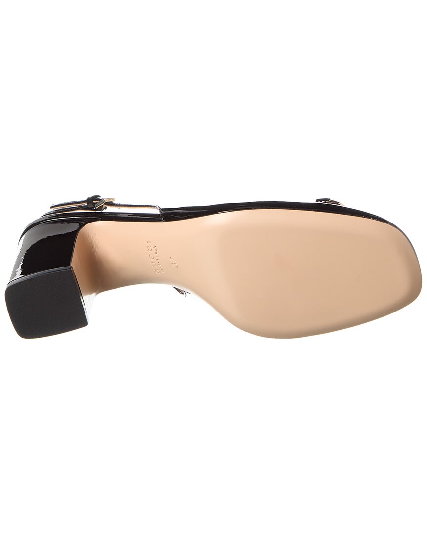 Gucci Horsebit Patent Slingback Pump
