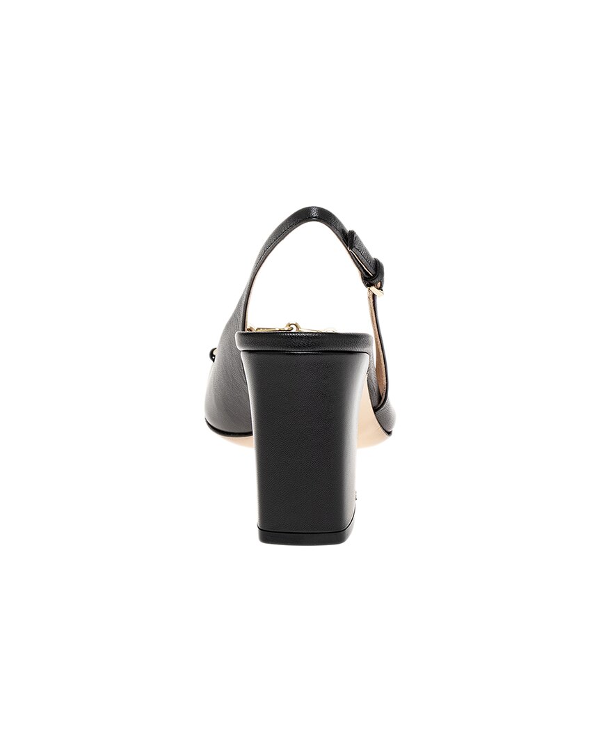 Gucci Horsebit Leather Slingback Pump
