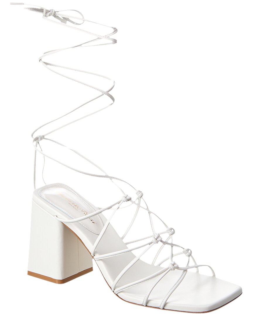 Gianvito Rossi Minas 85 Leather Sandal 40 White