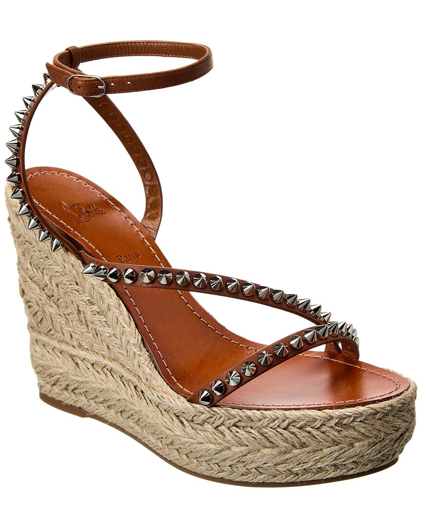 Christian Louboutin Christian Louboutin Mafaldina Zeppa 120 Leather Wedge Sandal