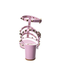 Valentino Rockstud Caged 60 Leather Ankle Strap Sandal