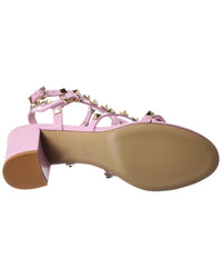 Valentino Rockstud Caged 60 Leather Ankle Strap Sandal