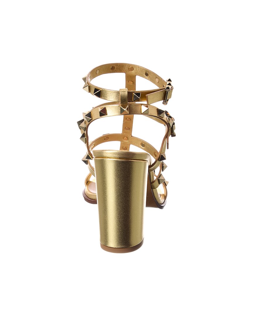 Valentino Rockstud Caged 90 Leather Ankle Strap Sandal