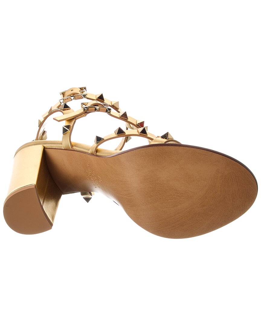 Valentino Rockstud Caged 90 Leather Ankle Strap Sandal