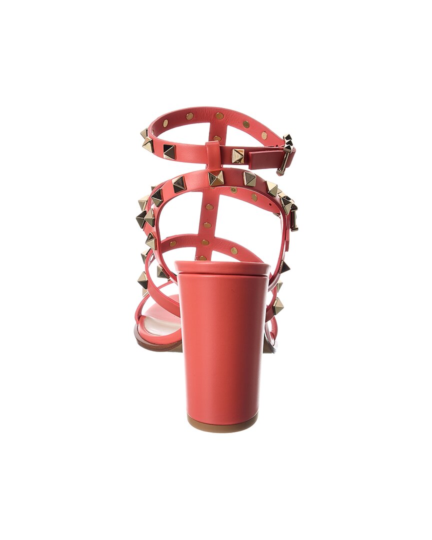 Valentino Rockstud Caged 90 Leather Ankle Strap Sandal