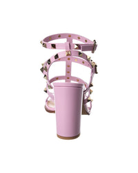 Valentino Rockstud Caged 90 Leather Ankle Strap Sandal