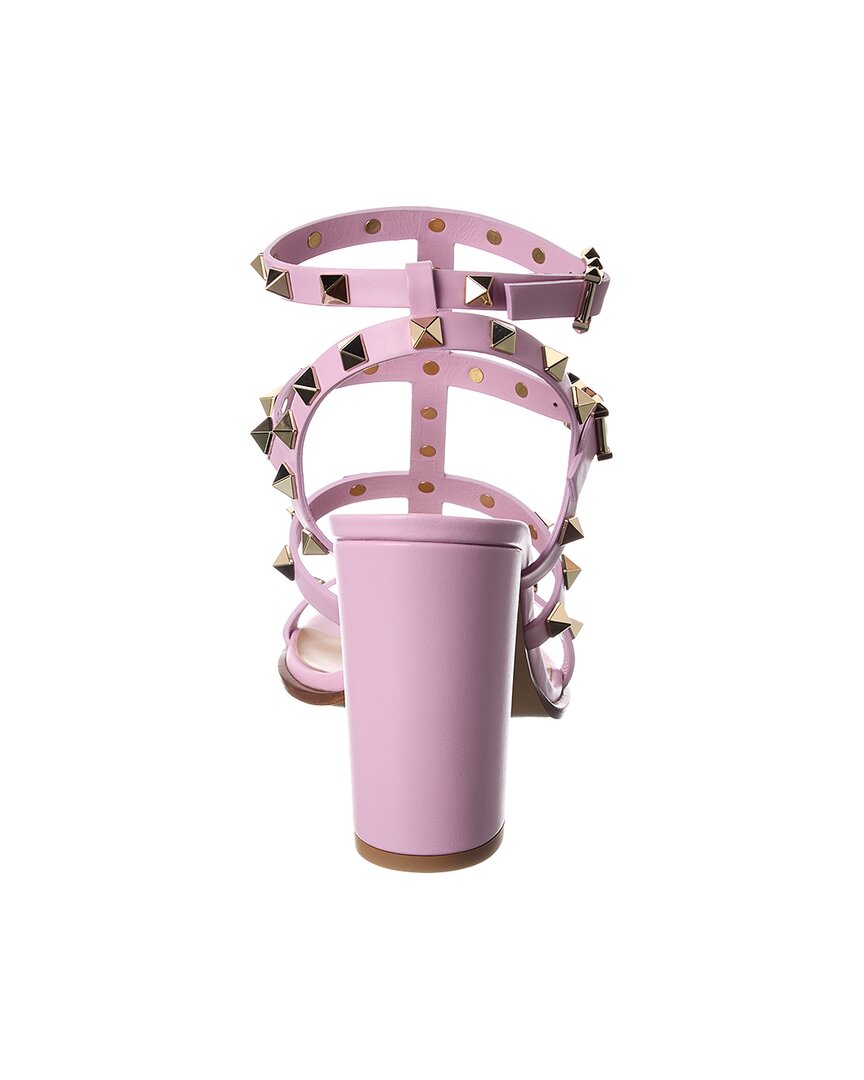 Valentino Rockstud Caged 90 Leather Ankle Strap Sandal