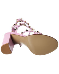 Valentino Rockstud Caged 90 Leather Ankle Strap Sandal